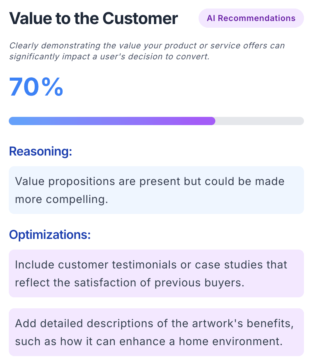 Value proposition preview